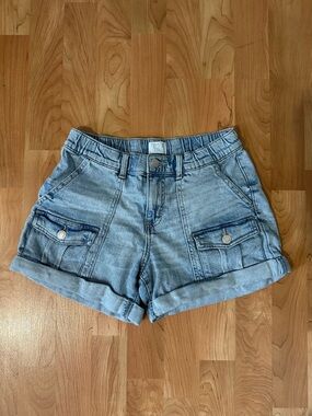 Timberland Light Wash Denim Cargo Shorts